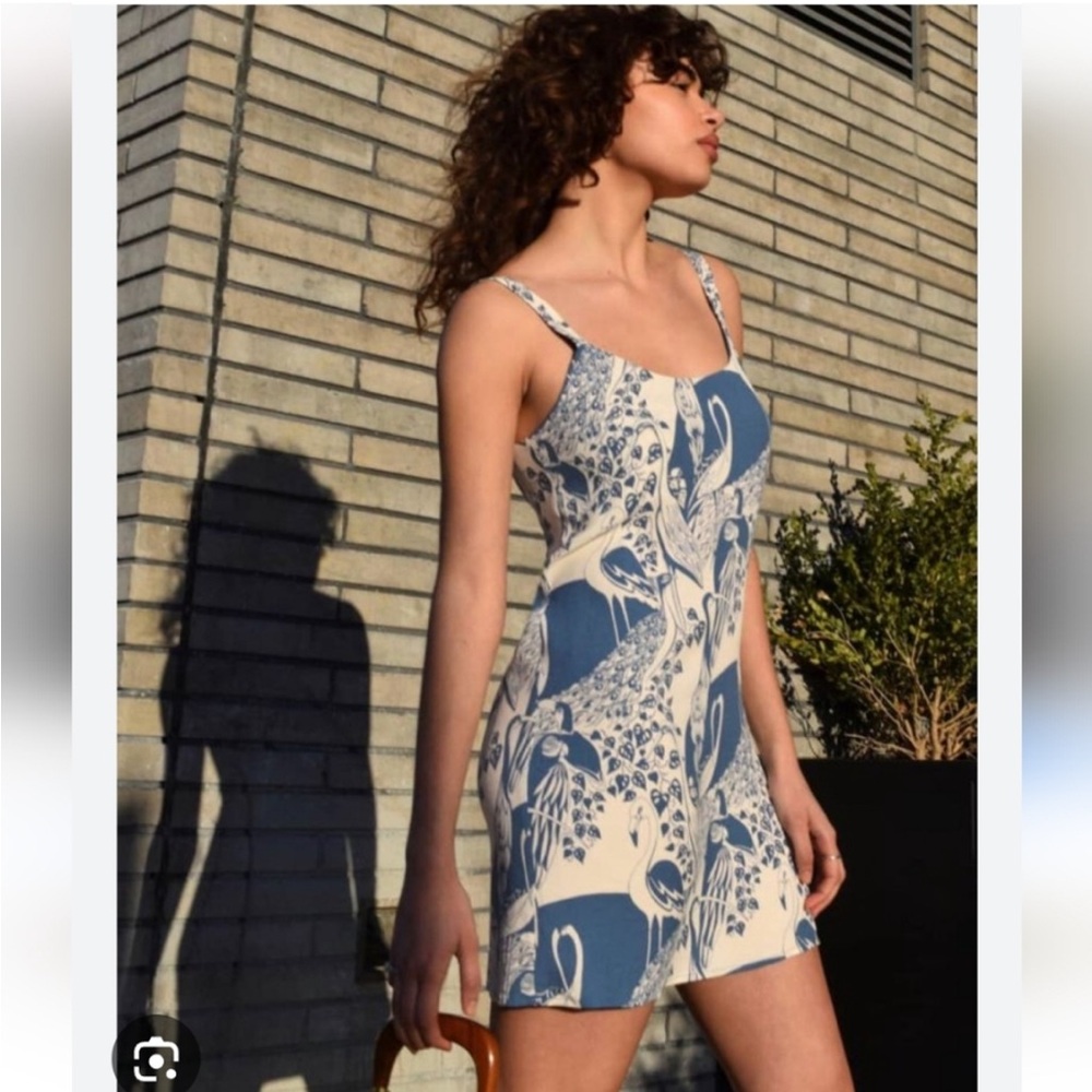 Reformation Puglia Dress Avian Blue Size 0